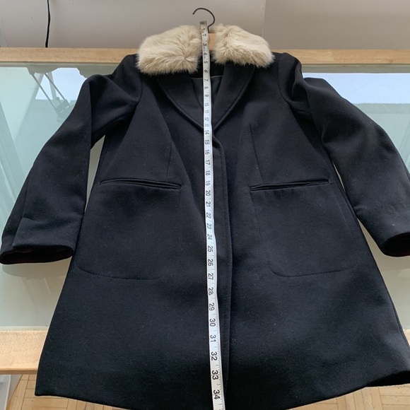 BNWT TOPSHOP PETITE WOOL COAT SZ UK6 US 2 Removable Collar - Picture 7 of 8